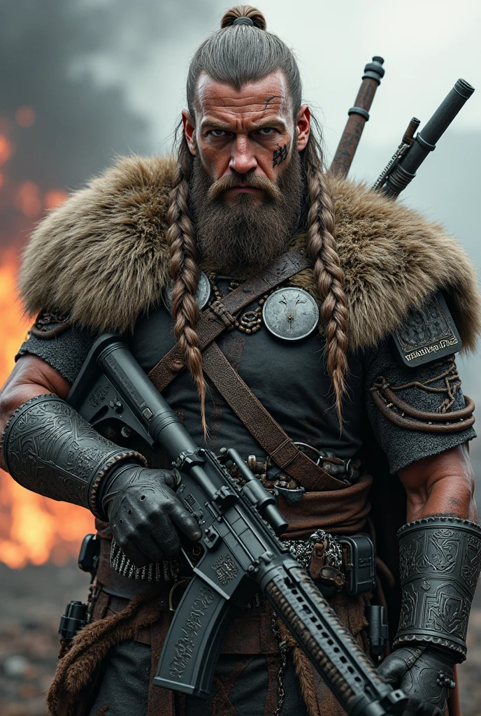 Prompt: (masterpiece)+, (extremely (realistic)+,a portrait of an extremely ugly Massive nazi-satanist post-apocalyptic raider punk. bad skin, dirty skin, scars and bruises, warpaint, dressed in a black leather jacket over bare chest and raider gear, makeshift outfit. Mad max. Raider. evil grin. Crazy stare. Front photo. Looking in camera. volumetrics dtx, Photorealistic, ultra detailed, Artstation trending, very very detailed, realistic shaded lighting, dynamic shadows, detailed Night riot streets background, upper body, professional photograph of a detailed skin, sharp focus, dramatic, award winning, cinematic lighting, octane render, unreal engine, volumetrics dtx, Photorealistic, ultra detailed, Artstation trending, very very detailed, hyperrealistic, fine details, realistic shaded lighting, dynamic shadows, Night riot streets background, add_detail:1, skin pores and wrinkles, details.,More Reasonable Details