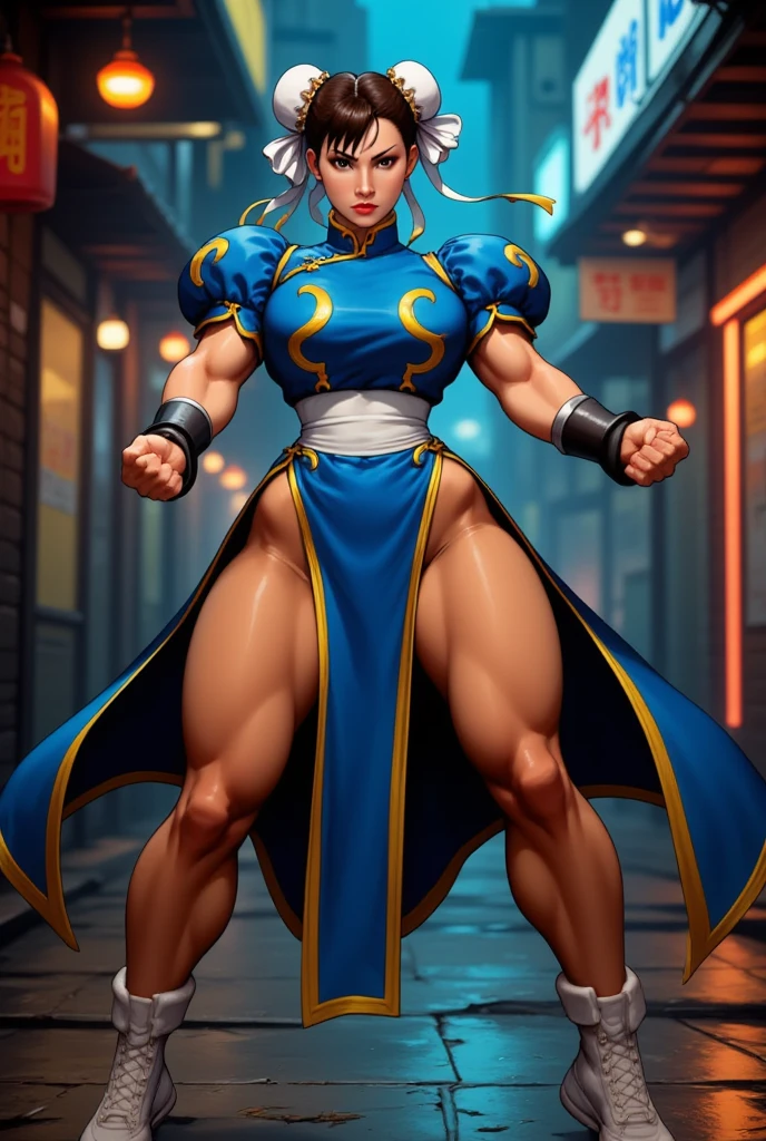 jim lee
street fighter, 1girl, cammy white, (thick thighs), (slightly chubby), martial arts gi, makeup, earrings, direct look, solid background, full body,
((masterpiece))