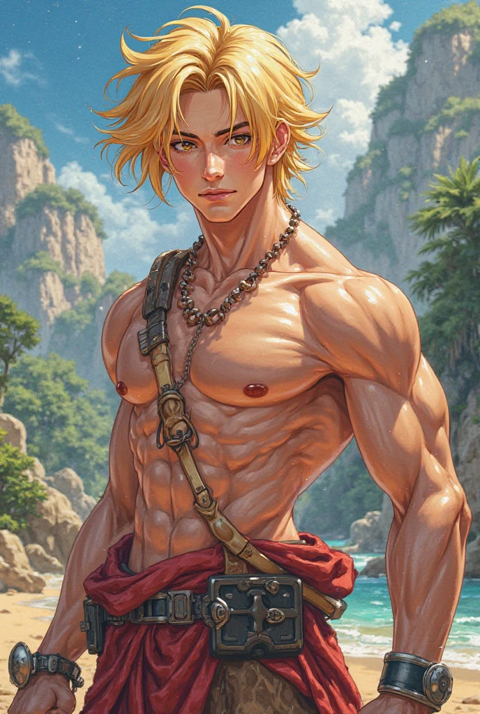 ((Highest quality, 8K, Super detailed,)), garden,18歳の少年がbondageされてる,(((Hanging on a cross))),Execution,Look forward,Blonde Short Hair,Brown Eyes,(Cute baby face:1.1),Handsome like a model, Jockstrap,topless, Sweat vapor, Crying face,Displeased,blush,Part your lips,Stiff resistance,Full nudity, The groin is bulging,bondage,Red Boxer Shorts,What is BDSM?,choker,Hangman,Lock,High-quality images,High-quality images,Reality,Detailing,Vibrant colors,