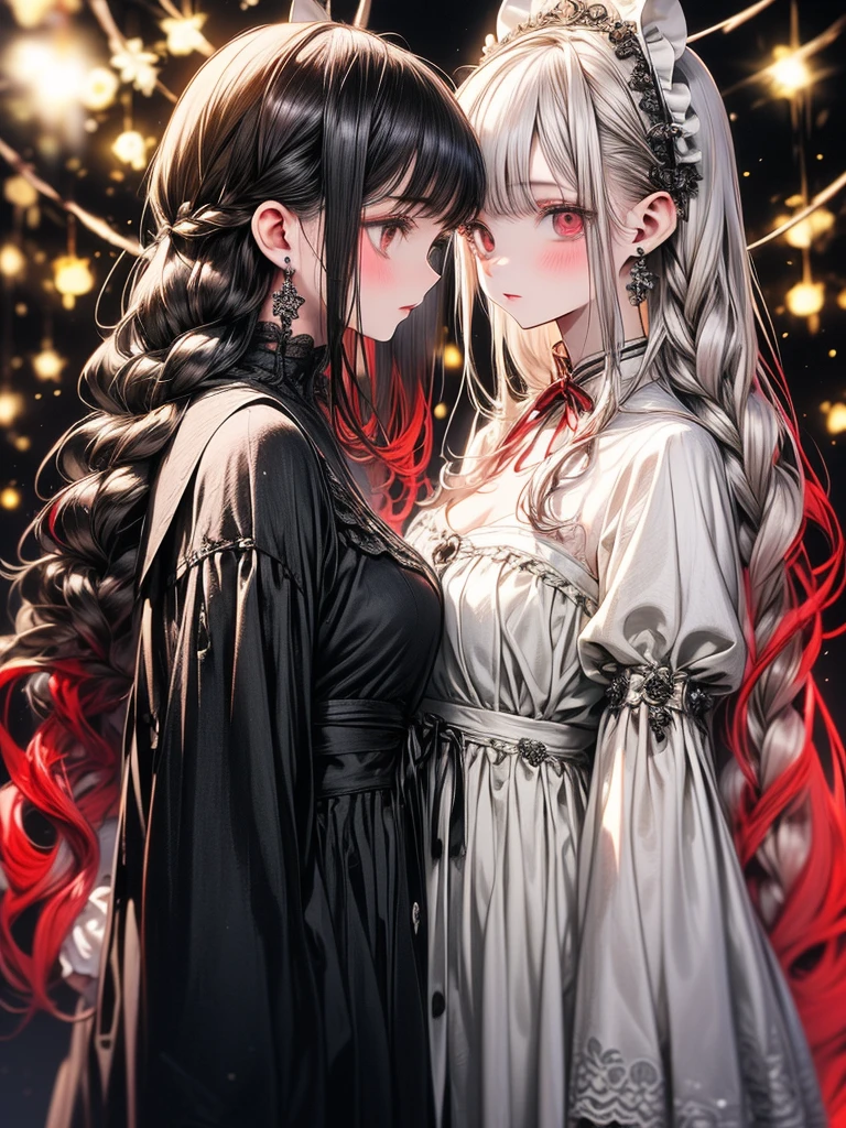 two girls. And the other darkness, One embodies light. They stand face to face