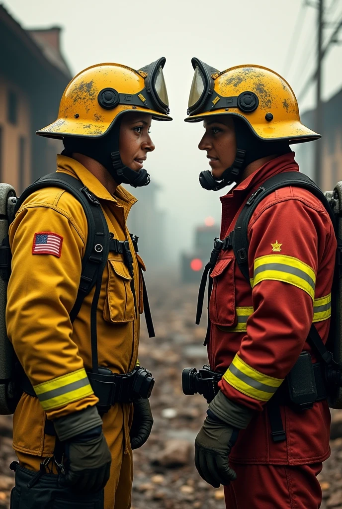 photo of a military commander - firefighter -