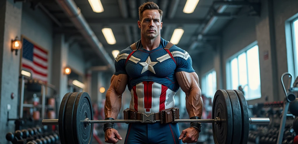 Create Captain America in the gym