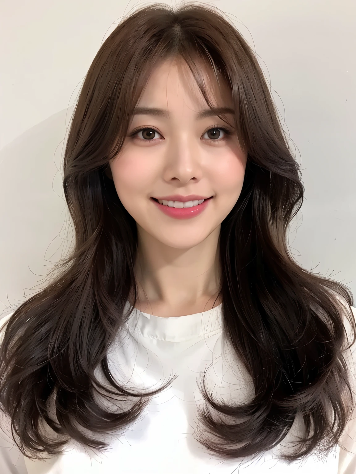 highest quality, 1 Beautiful Woman, 28 years old, s, 35mm lens,, Cowboy Shot, Concrete Background、Mortar style background、Reddish-brown hair color、Folding Armor Turtle Style Wall,From below、Straight hair、Straight hair、Shiny Hair,Silky Hair、Ear to ear smile,"Light grey hair color"、Pixie Cut,Pixie Cut、Korean Style、Concrete wall、Berry pink cardigan