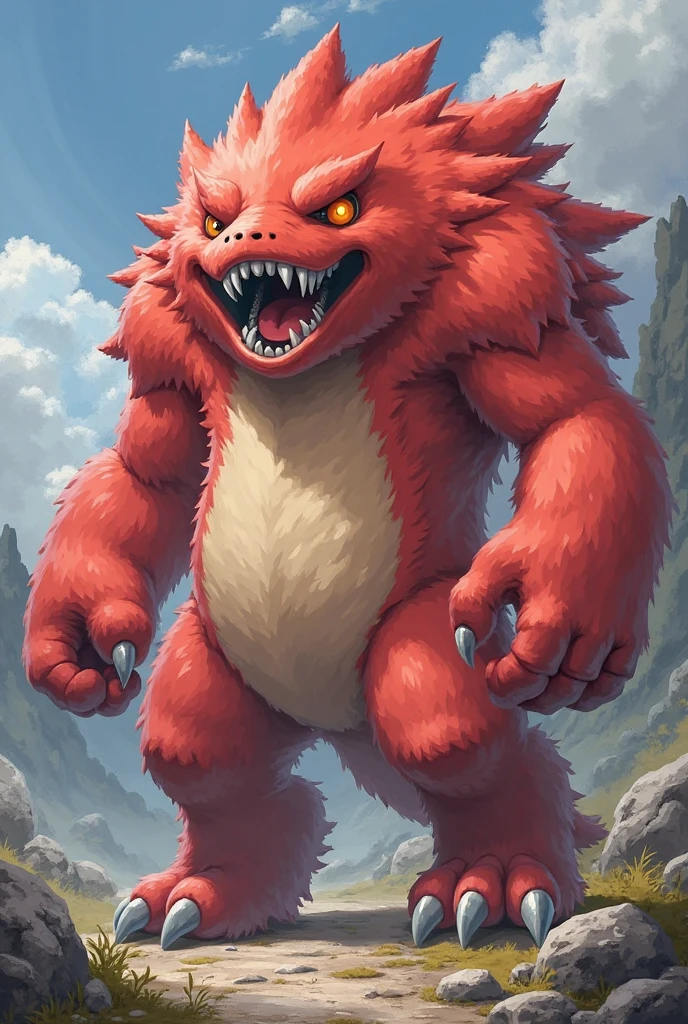 crocodine crocodile Old man Red beard red chest hair Lie Spread your legs Faint vertical lines in the crotch area the base of the tree armor The lower half is naked Plump and plump
