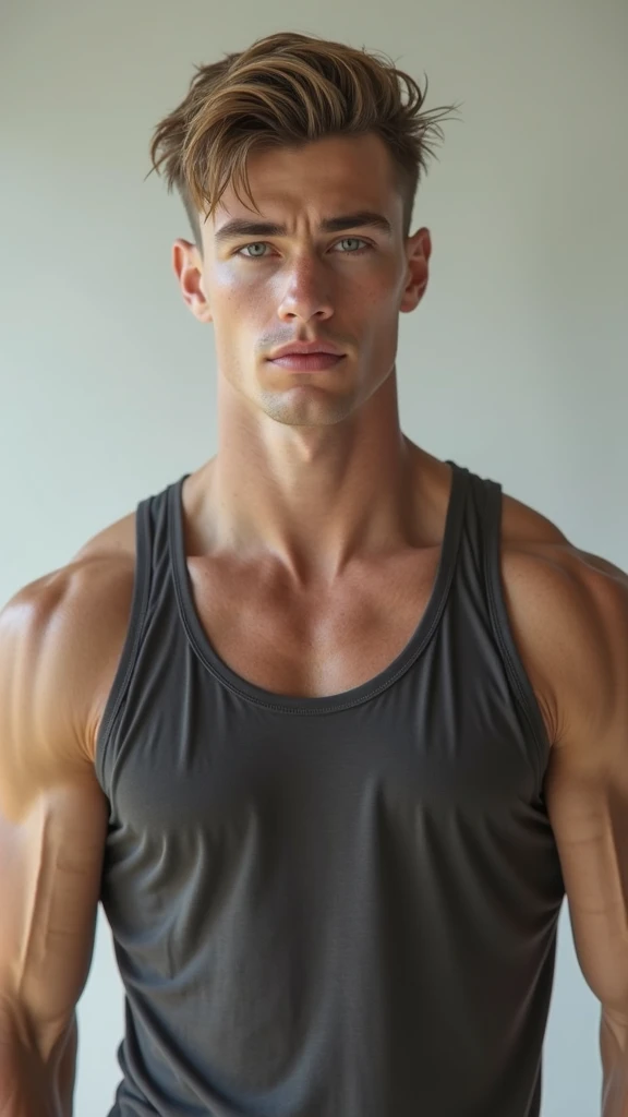 Glen Powell Jockstrap Model, fullbody shoot, studio lighting, stark white background, extremely detailed facial features, perfect skin, dramatic pose, photorealistic, 8k, cinematic lighting, chiaroscuro, masculine, powerful, confident, (best quality,4k,8k,highres,masterpiece:1.2),ultra-detailed,(realistic,photorealistic,photo-realistic:1.37)