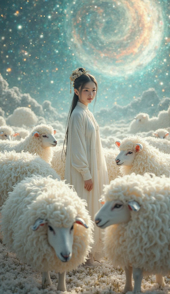 man and woman are talking in market, man, muslim man, man, shepherd holding a stick, wandering, sheep, sheep, sheep,sheep,sheep,sheep,sheep, many sheep and dogs and birds, blood,  clothes, shepherd holding a stick, wandering, sheep, sheep, sheep,sheep,sheep,sheep,sheep, many sheep and dogs and birds, blood,  clothes, ((best quality)), ((masterpiece)), ((realistic)), (detailed), reflective luminous white:1.5, texture glossy orange:1.3, , lots of glow neon mushrooms, mandalas, cinematic, sharp, ray tracing, brightness, luminosity ((best quality)), ((masterpiece)), ((realistic)), (detailed), reflective luminous white:1.5, texture glossy orange:1.3, ((high jumper's body proportions)), ((obesity: 0.0)), (((no panties)), ((no panties))), ((No pants),(No socks)),(No skirt)))),((No shoes)))),((Dynamic posture)), (Full body), (Greek feet), (Correct anatomy)),((Correct dissection))),(((the robe flutters with the wind))), (((the world of clouds and mist))), (the clothes are painted with blood and dush)))), ())) slender body, ((Bust mostly exposed with full see-through))), Perfect slim body ( slip: 0.5) see-through, blood,