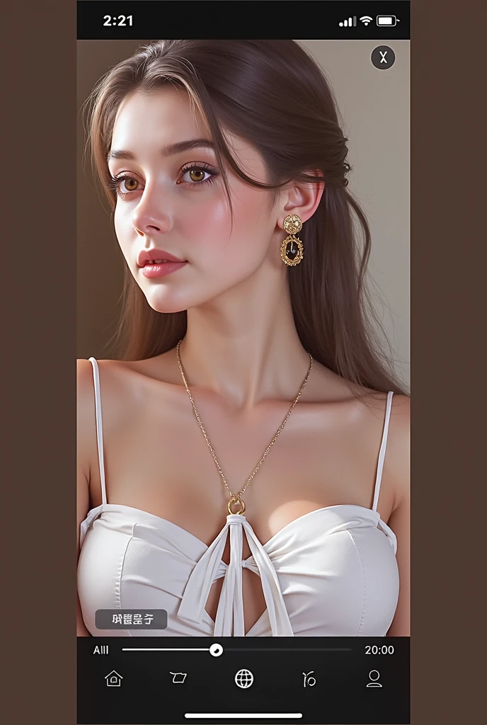 A pretty woman, delicate features directed gaze, Earrings,concept art, digital painting, illustration, 8k, studio lighting