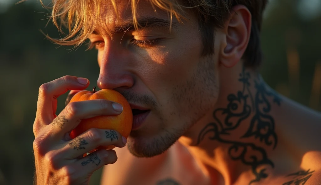 man laying on a pineapple