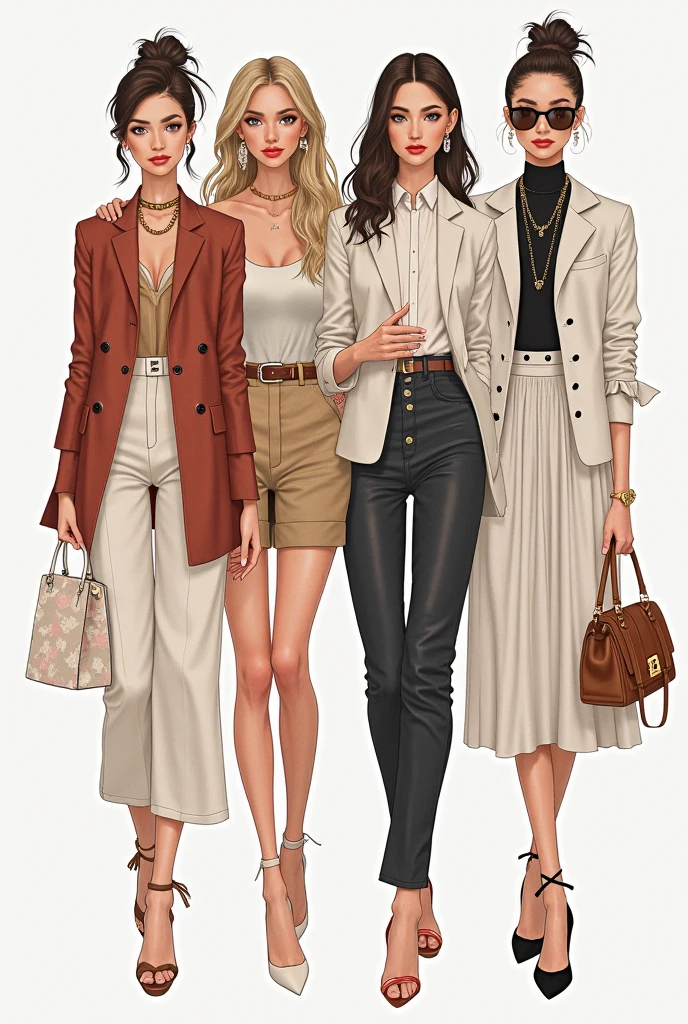 Create a fashion poster for the brand N'Lin, showcasing its chic and trendy style. The poster should appeal to young women aged 25-30, highlighting the brand's focus on fashionable and contemporary designs. Use a sleek and modern aesthetic with high-quality visuals that exude sophistication and style. Incorporate elements like bold typography, elegant models, and a clean layout that reflects the brand's identity as a leader in high-end fashion for young, stylish women. The overall design should convey a sense of exclusivity, confidence, and cutting-edge fashion.