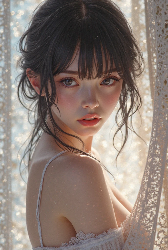 (best quality,4k,8k,highres,masterpiece:1.2), ultra-detailed, (realistic,photorealistic,photo-realistic:1.37),(beautiful detailed eyes, beautiful detailed lips, extremely detailed eyes and face, long eyelashes),studio lighting,physically-based rendering,vivid colors,(Wet woman),(Women hugging each other),