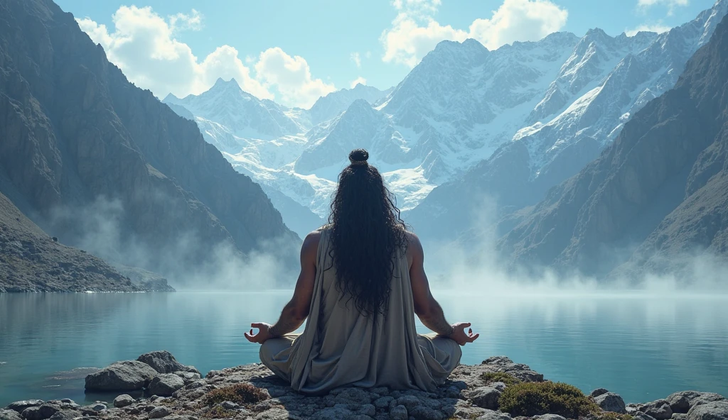 Image of a sadhu doing penance