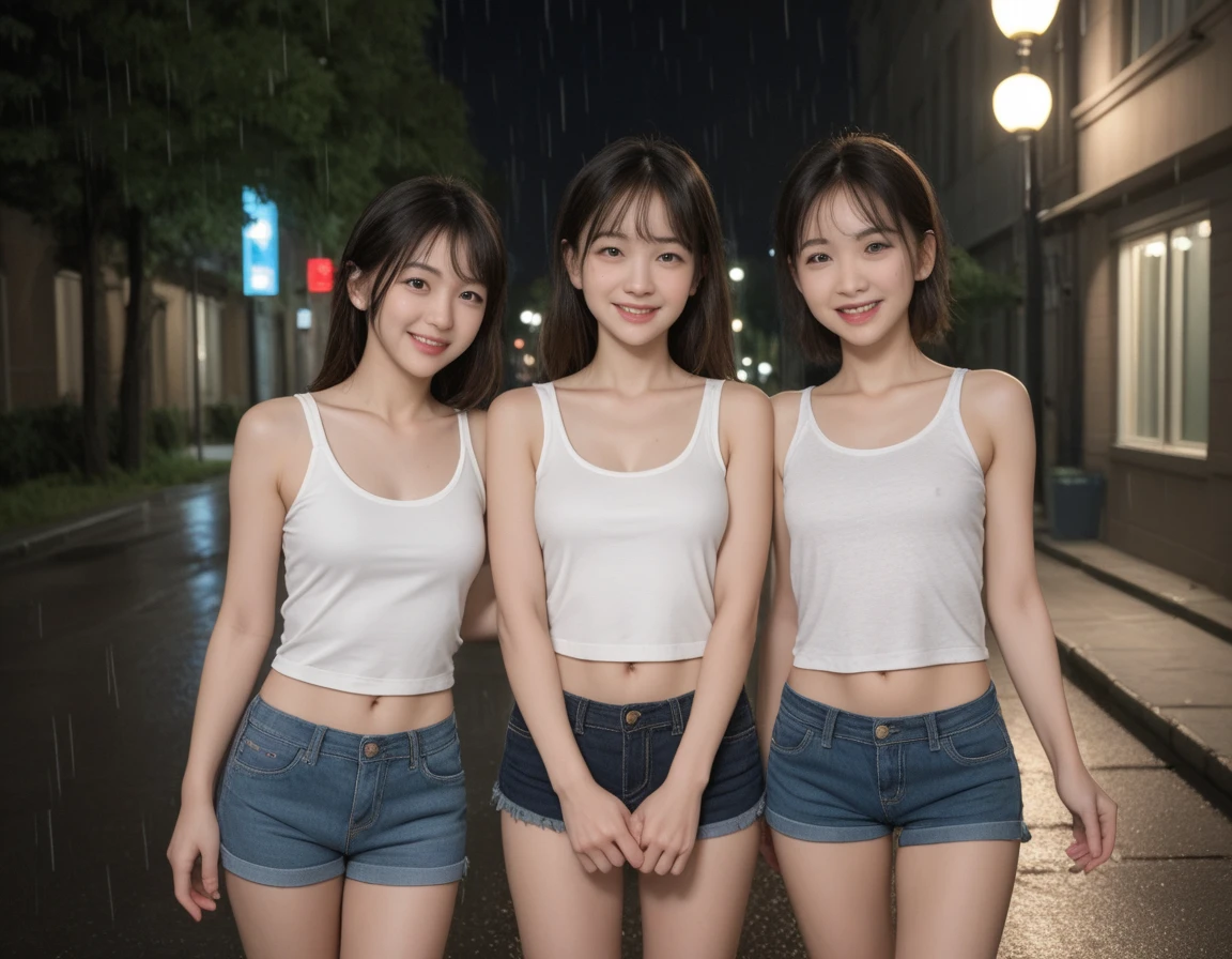 Has a small、tiny chest、Curta、Has a small、BREAK、(a smile)、(With sparkling eyes and a contagious smile)、full bodyesbian、18year old、top-quality、8k、32k、masterpiece、Beautiful image quality、a beauty girl、1 daughter、Lori、A dark-haired、Lustrous eyes 、blue eyess、(a smile)、With sparkling eyes and a contagious smile、(With sparkling eyes and a contagious smile)、bangss、flat breast、Viewer's Perspective、Twin-tailed、BREAK、The shirt、white shirt、long-sleeve、student clothes、BREAK、flat breast、 Two girls in the city at night、Shinjuku Kabukicho at night、In front of Okubo Park、Standing、evil smile、Aid to the mother、FULL BODYSHOT、frombelow、Ultra mini skirt、Bob Haircut、random hairstyle:1.3、NSFW:1.5