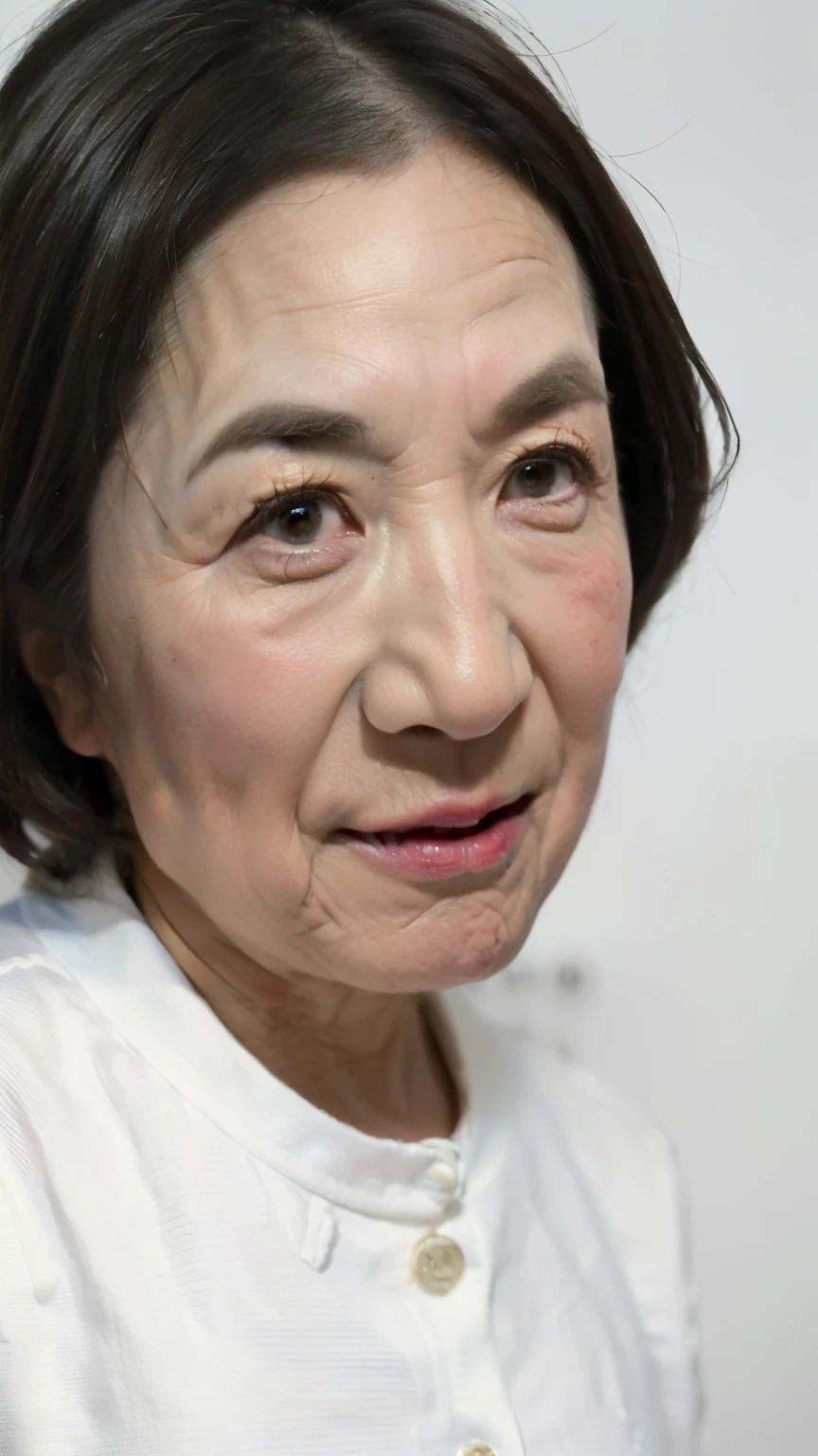 (((最高masterpiece:1.5))), (((portrait:1.5))), ((accurate depiction)), sexyな下着, bra, (((alone))), ((old woman)), ((Older mature woman)), pure white background, gravure, in front , (( face to center of screen)), well-groomed eyebrows , correctly depicts lips , red lips, flashy makeup, From the chest up, masterpiece, best quality, very detailed, Photorealistic , very detailed細なスキン, Complete Anatomy, ( 1 shows a leash handle to mature ), ( positive for home), 250 years old, Big Breasts, mature female politician, sharp gaze, attractive, sexy, Chromo white skin , viewer,