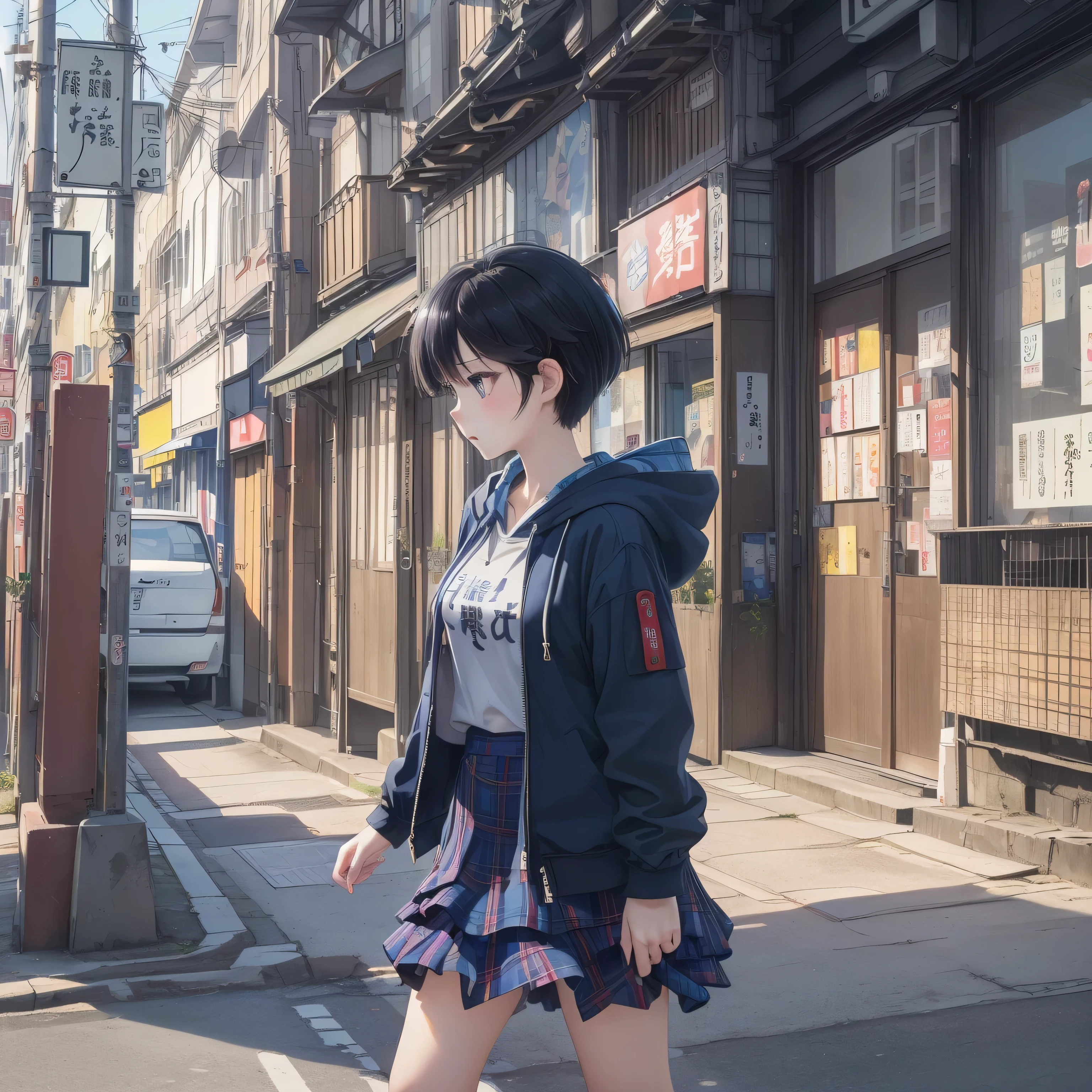 Best image quality, Japanese Classroom, Crowd, A lot of strangers, White underwear, Show your ass, Embarrassed face, solo, woman, Black Hair, Bob Hair