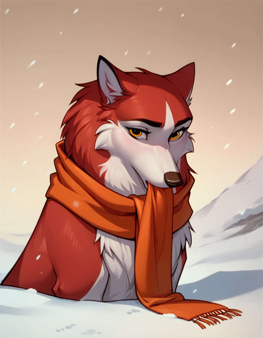 (tmasterpiece), 4k resolution, A highly detailed, portraite of a, (hiquality), evil smile and glowing eyes, Evil grin, trending on artstation pixiv, stunning anime face portrait, detailed digital anime art, digital anime art, 8k wall paper, HDR, 独奏, 1 animal, red fox, 25 years, ((Adult woman)), ((muscular)), pectoral muscles, 独奏, (Furry), ((furry female)), Animal nose, (Fox muzzle), A detailed eye, Very detailed face, Yellow eyes, animal ears, Fox Girl, orange furr, Fox ears, The animal's ear is fluffy, Foxtail, Body fur, open mouth, ((Evil grin)), fangs, (Winter Top), (Winter short skirt ), fur collar, fur-trim, gloves, black gloves, black winter boots, looking a viewer, object \(The Great Red Moon\), Snow-covered forest in the background, Gloomy Forest, night sky, night time, snowing, Squatting, (Hands Behind Your Back), hides his hands, (upper-body), very extremely beautiful