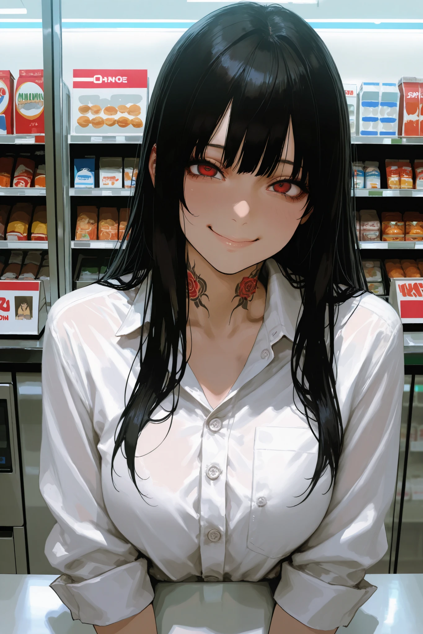 french and german women，cabelos preto e longos，white  shirt, Portrait of Tifa Lockhart, tifa lockheart, Tifa Lockhart portrait, portrait of sadako of the ring, Tipha Lockheart, Portrait of Tifa Lockhart, ff Tifa, With sinister eyes and black hair, Has long black hair, cabelos preto e longos, Anime manga girl