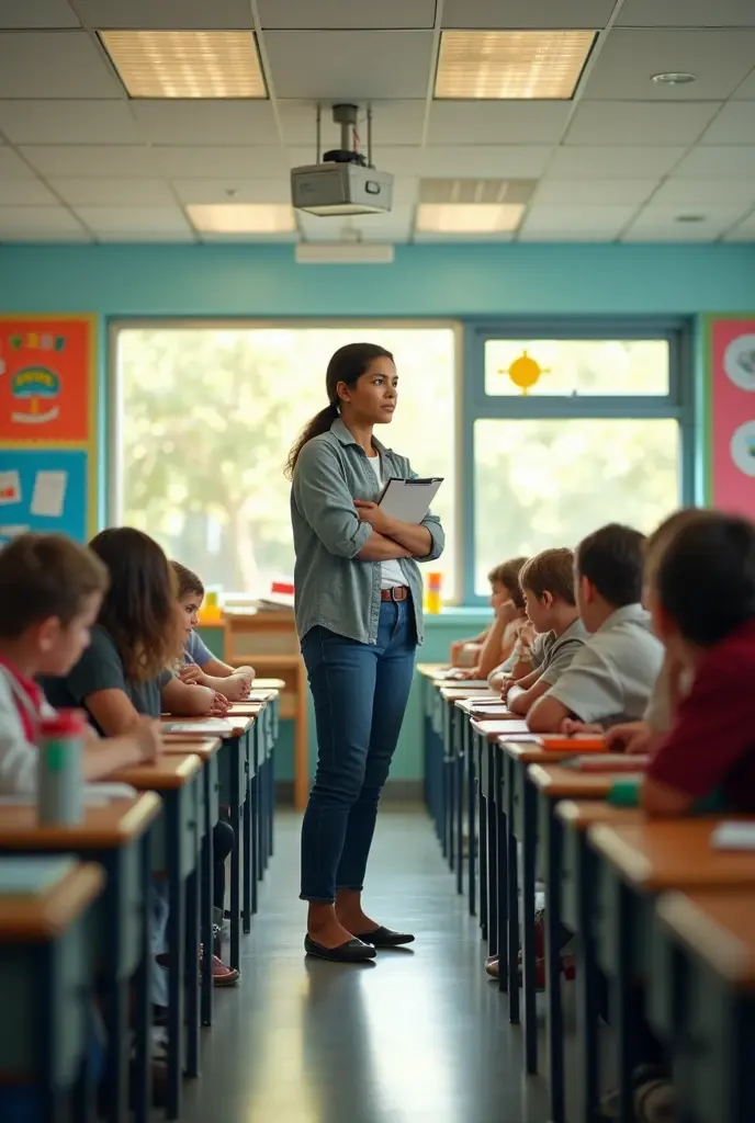 generates a desperate teacher to gather all her children
