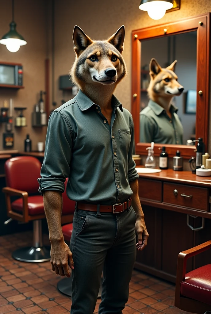 Joachim Wolfbach (Zootopia),tall handsome, wolf,young, 24 years, brown fur, of goals,(red body:1.3),beautiful blue eyes, Moscow Dressed, shirt,blazer,tie,trousers,canine, wolf, detailed fur, Male, antro, paw pads, finger claws, waving, waving at viewer, 5 fingers, paws, 5 fingers, smile, happy, resting, wrist watch, т nextel, at home goes to the kitchen, by xenoforge, (difficult, high detail, film photography, soft focus, RAW,
photorealism, realistic, photorealistic, digital style, Subsurface scattering masterpiece, Best quality, ultra realistic, 8 K)