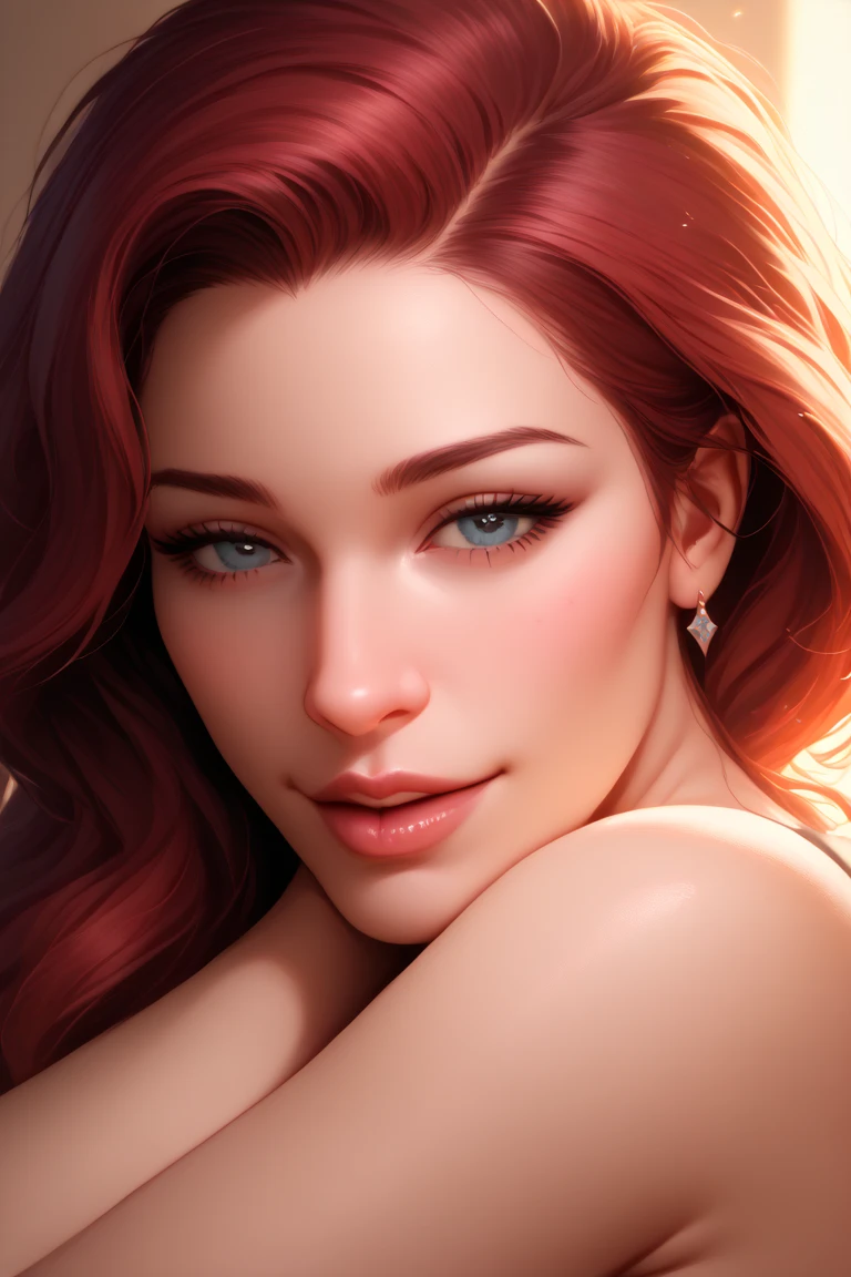 (masterpiece) (best quality) (detailed face) (8k) (sharp focus), western art style, 1 female, thick