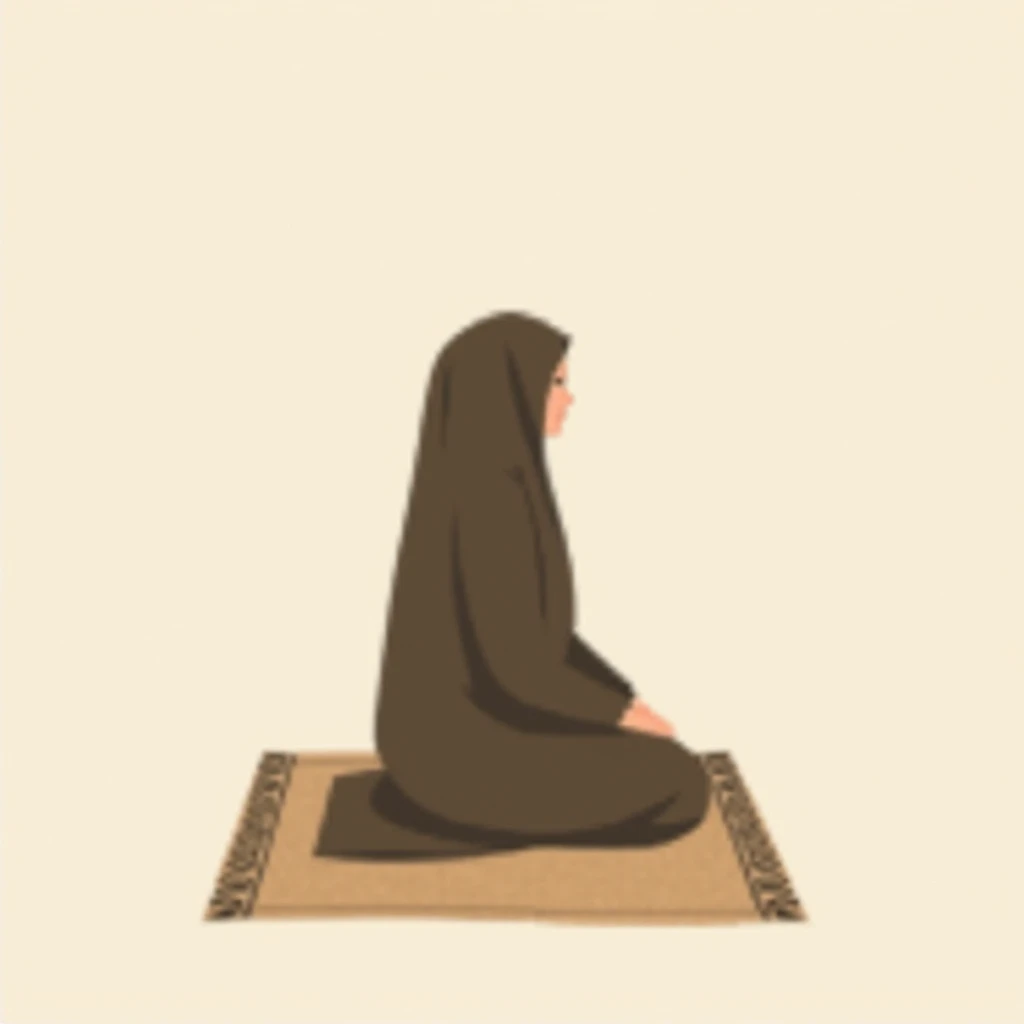 Hijabi girl pray to her God 