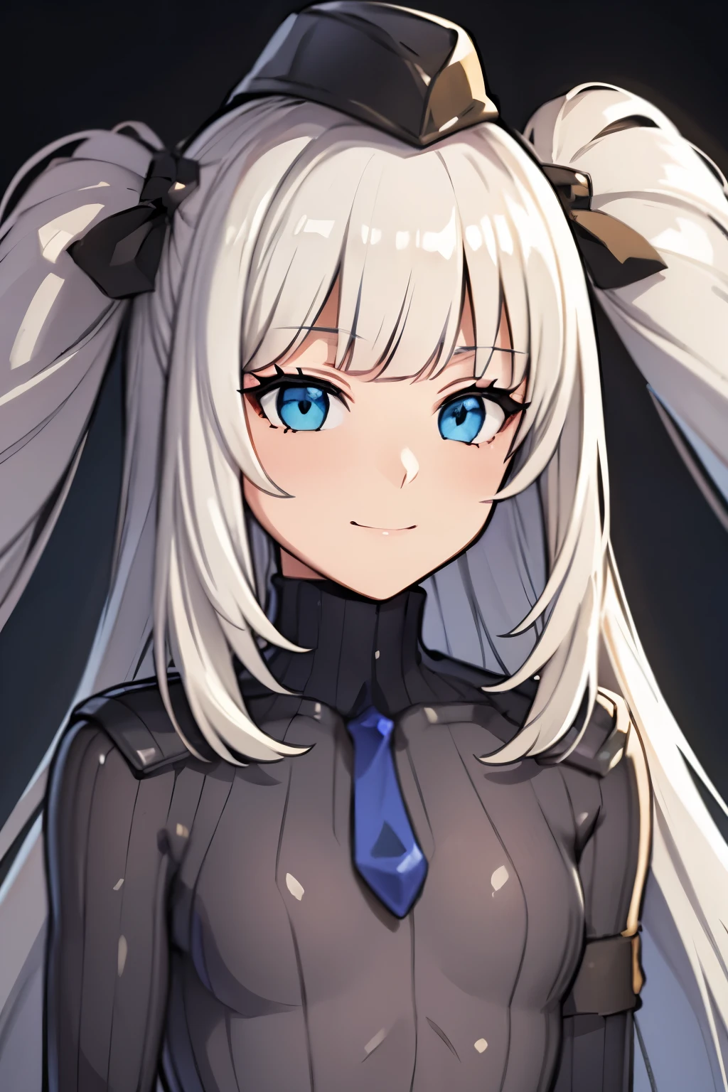masterpiece, highest quality, (highest quality), (best illustrations), 8k,on the bed, {{{masterpiece}}}, {{{best quality}}}, {{Super detailed}}, {{very delicate and beautiful}},{{{best quality}}}, {{Super detailed}}, masterpiece, highest quality ,(high resolution),(ultra-detailliert), (highest quality), (best illustrations), 8k,{{{masterpiece}}}, {{{best quality}}}, {{Super detailed}}, {{{best quality}}}, {{Super detailed}},face close up,DOLLSUIT,black DOLLSUIT , marie antoinette, blue eyes, long hair, white hair, twintails, smile
