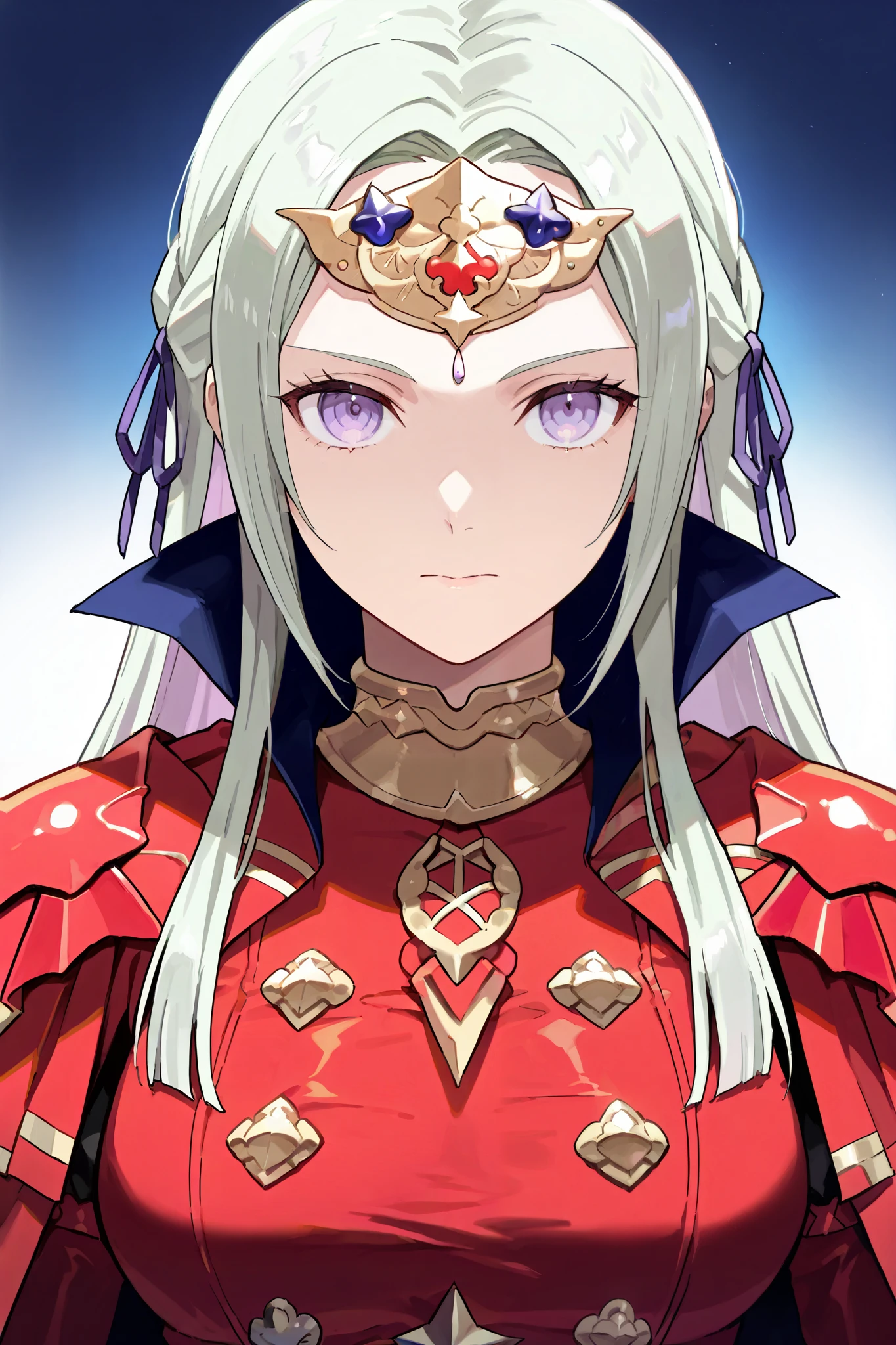 score 9, score 8 up, score 7 up, ultra-detailed, (best quality, masterpiece, ultra detailed, ultra high res, absurdres, high-resolution, highest quality, very aesthetic, textile shading), source anime, (detailed eyes), (detailed face), , , (fire emblem: three houses), (Edelgard von Hresvelg), 1girl,
