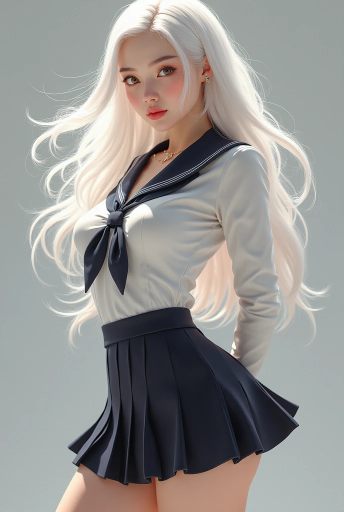 masterpiece, exquisite, illustration, {beautiful and meticulous girl}, beautiful and detailed halo, (fire of war: 1.2), (nuclear explosion behind: 1.3), rain, detailed lighting, detail water, (beautiful and detailed eyes: 1.1), expressionless, palace, sky blue hair, scattered hair, long bangs, eyebrows, (white-gray dress: 1.1), black ribbon, white bow tie, upper abdomen, big forehead, dull, flower, long sleeves