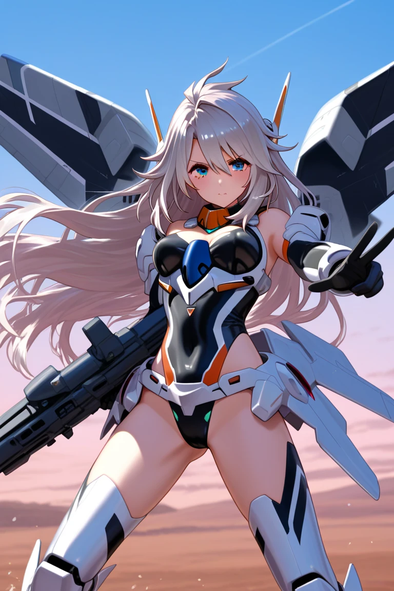 (highest quality)),
((masterpiece)),
(very detailed: 1.3),
ultra HD16k,
NVIDIA RTX,
Super Resolution,
{(japanese young girl)},
((wears a futuristic Gundam mecha)),
(Gundam),
with headgear,
with v-fin , white theme,
((unarmored cleavage)),
((unarmored stomach)),
((unarmored upper arms)),
((unarmored face)),
(unarmored hands),
(unarmored waist),
((unarmored thighs)),
(unarmored ankles),
japanese girl wear light blue and white striped pantie under armor,
battle pose,
cute,
(cute:1.2),
(bob cut:1.3),
三つ編み,
黒髪,
太い眉毛,
薄い色の虹彩,
大きくて輝いている黒い瞳,
長いまつげ,
小さく薄い色の自然な唇,
(Average face of Japanese idols),
(日本人特有の童顔:1.3),
(baby face),
広いおでこ:1.2,
ふっくらした頬,
小さな顎,
visible side boob,
(mechanical wings),
(巨大な武器を持っている:1.2),
特大の盾を持っている,
looking at viewer,
Focus on the eyes,
destroyed city background,
3D, asymmetric body,
Rule of thirds,
full body:1.5,
multilayer textureperfect proportions,
octane rendering,
duotone lighting,
Low ISO,
wide aperture,
White balance,
HDR (High Dynamic Range),
Ray Tracing,
Subsurface Scattering,
PBR Texturing,
Post Processing,
Anisotropic Filtering,
Depth of Field,
Maximum Clarity and Clarity,
High efficiency subpixel,
subpixel convolution,
particles of light,
light scattered,
Tyndall effect,with sleek and menacing design,