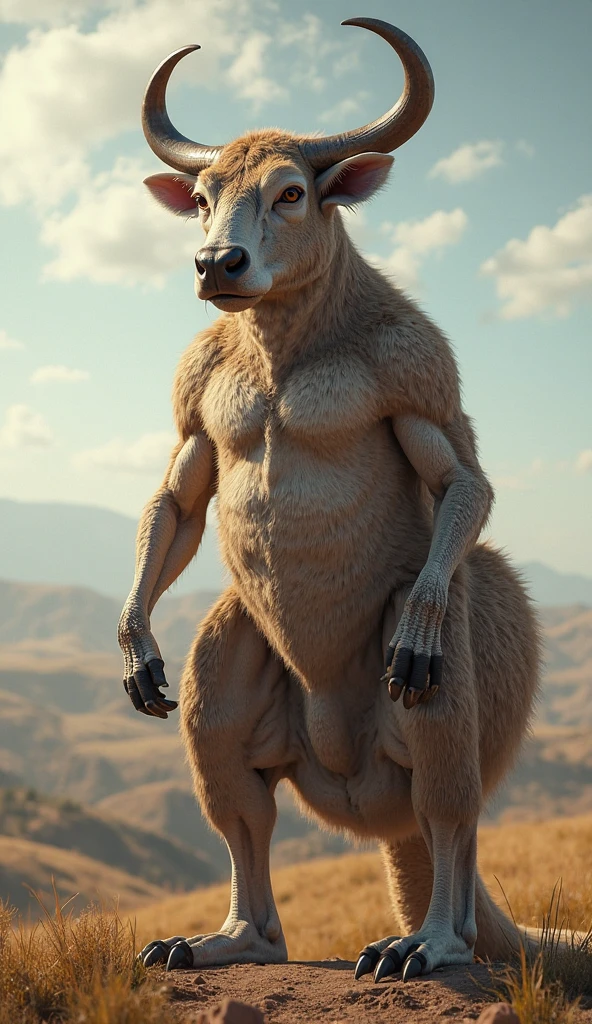 A donkey with human body