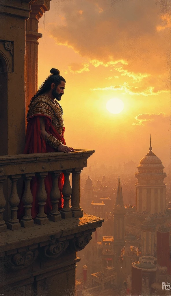 A Rajput warriors with praying Allah