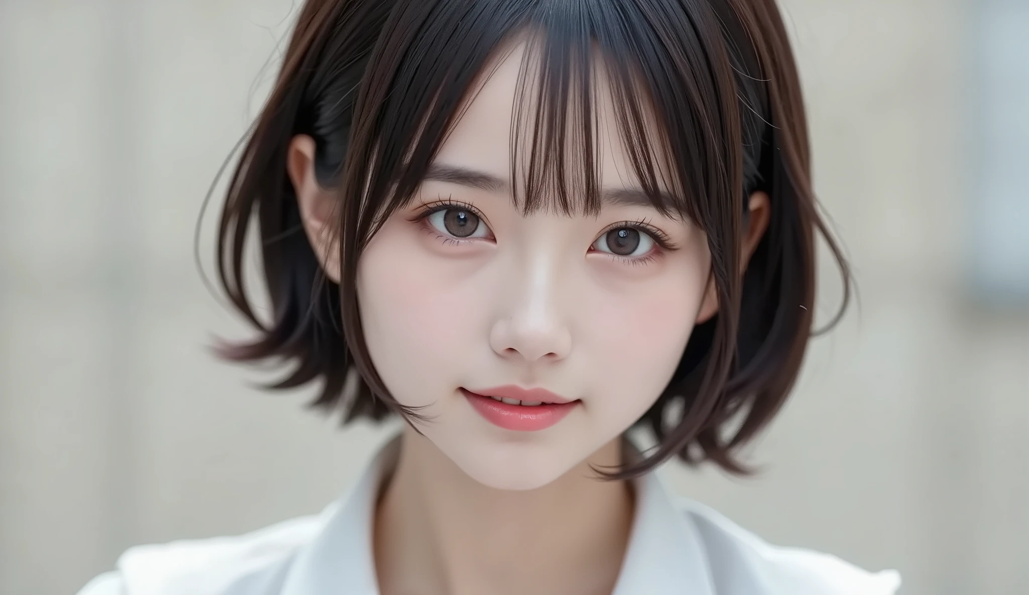 8k,Ultra High Resolution , highest quality, masterpiece,rule of thirds,golden ratio,surreal, photos, one woman,( girls:1.3),cute,cute顔, Beautiful Eyes in Every Detail , 細かくdetails,mature woman,princess,upper body,smile, black hair,Short Layered cut,ID photo, luxurious and beautiful ,(A Famous Japanese Idol Girl),(((She Has an Ecstatic Expression))),(The outfit is random:1.3),Beautiful cheekbones, very delicate expression , delicate eye description,, Healthy Body , (( 1 female)), Height: 160cm ,( thin waist:1.4)、( Beautiful :1.4), pink lips,profile in landscape orientation from,((( ideal figure))),Small bust, A cup :2,、 portraits:2、 perfect anatomy 、鮮明な details、 details, thin lips,Perfect and beautiful face ,完璧でcute顔, meticulous skin , perfect limb,thin waist, surreal,Light and Dark, Fashion Magazine Cover ,glowing