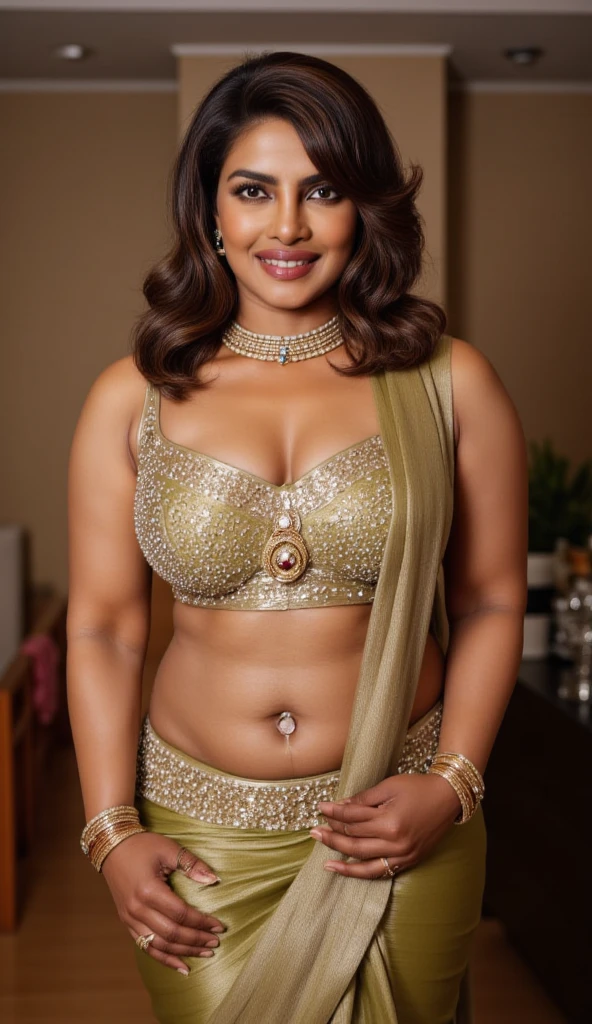 50yo mature MILF Anushka Shetty,((best quality)), ((masterpiece)), ((realistic)), eye kajal, mascara, red lips, sensual Beauty, provoking body, extreme sweat, sweat soaked skin, slight stretch marks, alluring figure, bulging figure, thick charming lady, curvy, thick navel, full figured woman, eye kajal, massive breast, full body, styled hair, pierced eyes, female face,royal aura, trend on artstation , sharp focus, studio photo, intricate detail, very detailed, detailed eye, illustration, very detailed, sharp focus, digital render, professional, 4k