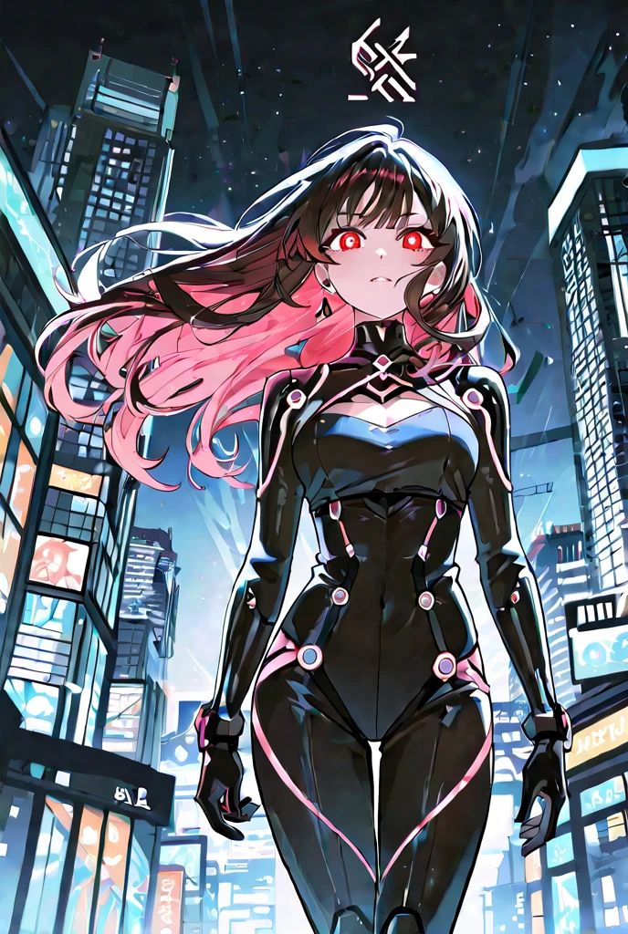 highest quality ,masterpiece, shape, Very delicate and beautiful, Very detailed ,CG ,Unity ,8k wallpaper, wonderful, finely, masterpiece,highest quality,Official Art,Very detailed CG Unity 8k wallpaper,Confused, incredibly Confused, Very detailed, High resolution, Very detailed,Beautiful detailed girl,The light shines on your face, 1 girl, red and black Mecha, armor wizard red, Mechanical_body, long red Hair, Spaceship, city, cyber punk, red star, sexy eyes, big tits, glasses, back cape, big ass