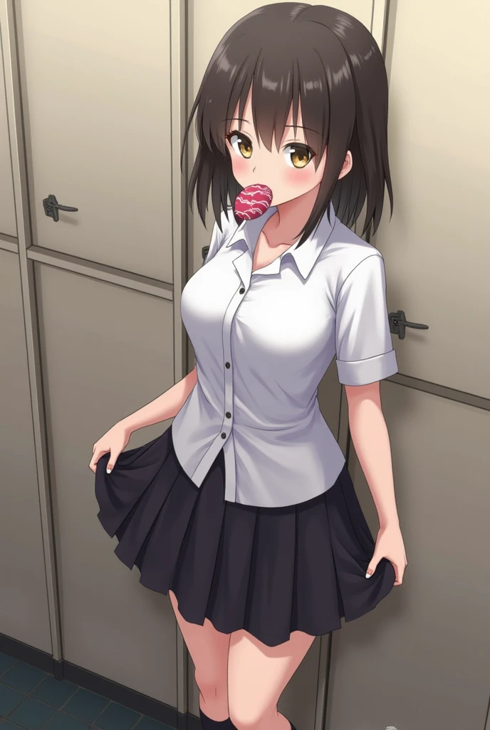 1. Beautiful woman in a pink polo shirt, Short sleeves Short hair, Small breasts,Black Hair, hospital beautiful cute high quality drool feel perfect fingers naked licking penis perfect penis perfect hand smile blowjob