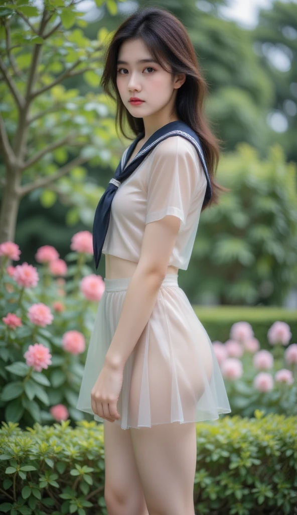 (((masterpiece))), (((highest quality: 1.4))), ((Super detailed: 1.4)) , ulzzang-6500-v1.1, (RAW Photos:1.2), (Realistic), (See through:1.3), (masterpiece), (Genuine:1.4), Very detailed, Sharp focus, Japanese girl sitting on the grass in the park, Sit knee-to-knee、Sit on one's buttocks、Holding my knees、A young and cute gravure idol, (Ultra-realistic pantyhose), Chiho, Beautiful face with arms and legs, realistic Young Gravure Idol, Yoshitomo Nara, Young Japanese girl, Young Gravure Idol, Young Sensual Gravure Idol, Young and skinny gravure idol, Cute young woman