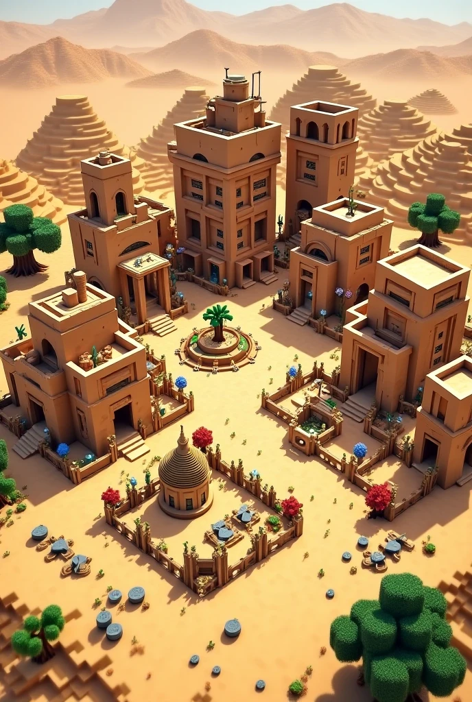 hot desert, In-depth, museum , paranormal fantasy tilt-shift, high angle <lora:Stylized_Setting_SDXL:1.0> Isometric_Setting