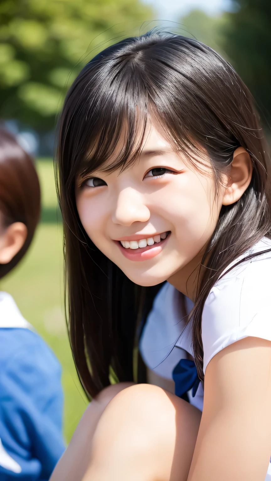a smile、hi-school girl、校服