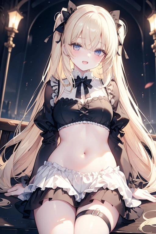 Highest quality, Ultra-detailed, Lolita Fashion, One Girl（8--old）autiful girl，Laughter， Arms crossed, Platinum Blonde Hair, Los Angeles，Flat Chest，Perfect limbs，The morning sun shines、Put your hands behind your head、Show your side、Please strip naked