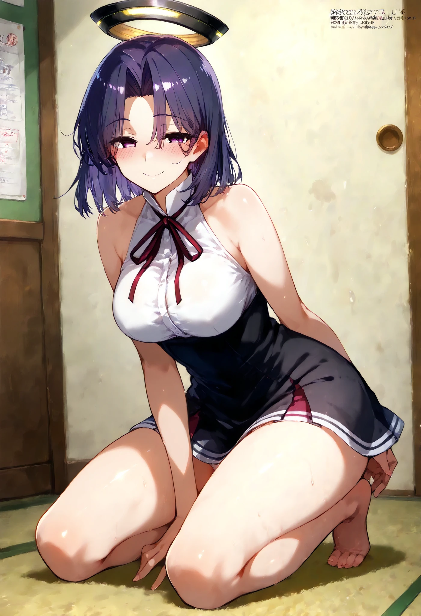 nsfw,(Lora: dikko style:1.5), (Lora: dikko's prefect pussy dikko style:1.5),(Lora: Hotaru Shidare:1.5),(masterpiece), (best quality), (ultra-detailed), (best illustration), (best shadow), (absurdres), Hotaru Shidare ,purple hair,short hair,hair ornament,hair ribbon,, ((blue eyes)),ringed eyes, ((1girl)), solo,ahegao smile,looking at viewer,(show off nipple),big breast,breast milk,(((full naked))),((full nude)),show off pussy,spread pussy,show off nipple,(pregnant),laying,in the hotel,bedroom,on the bed