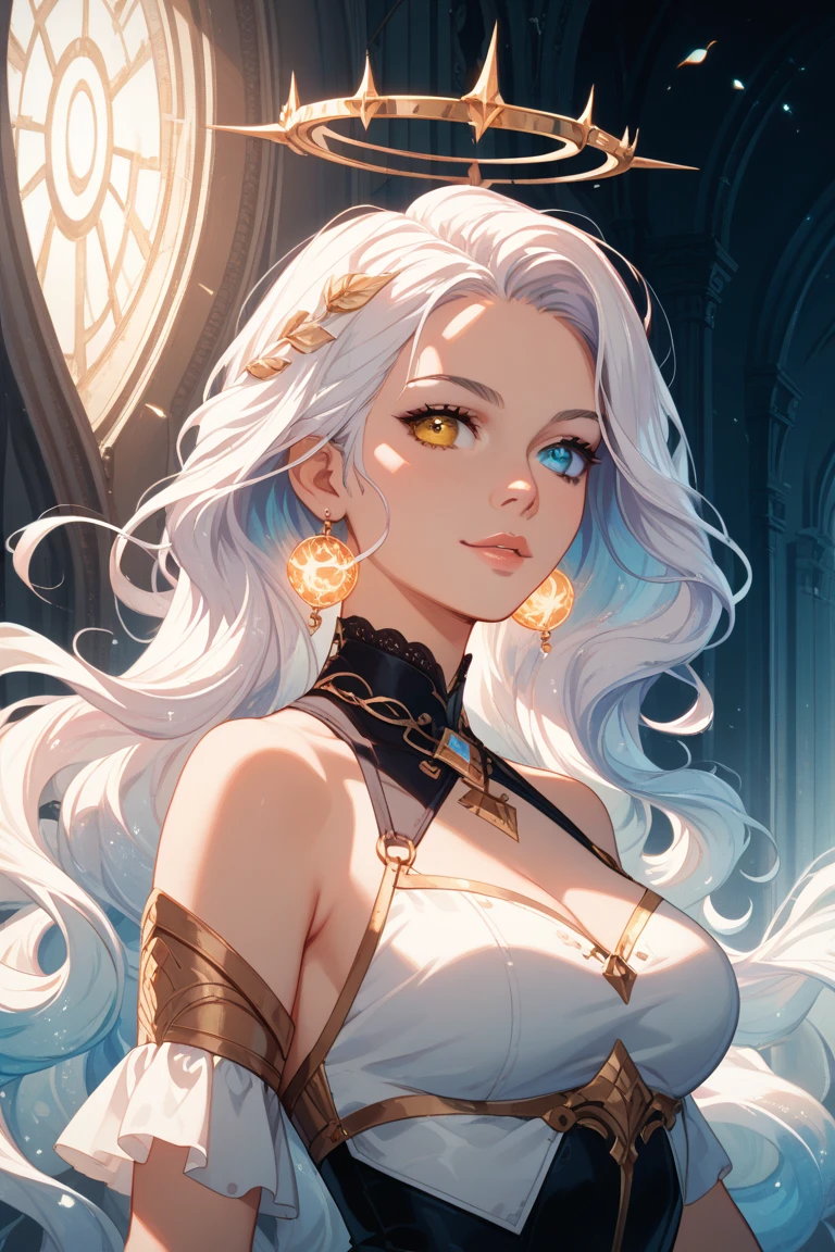 An ethereal and enchanting young woman with flowing golden locks, her hands delicately holding a magical 🔮 crystal ball. (beauty:1.5), (ethereal:1.3), (long flowing hair:1.2), (piercing eyes:1.2), (mysterious ambiance:1.4), (crystal ball:1.3), (mystical:1.2), (fairy-esque:1.3), (soft lighting:1.2), (dreamlike:1.3), (intricate details:1.4)