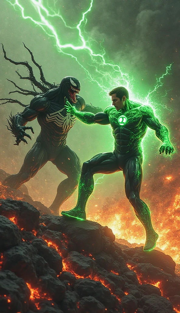 anime man with a dark and brooding demeanor, with glowing green eyes and a malicious grin, into a powerful computer with visible electric currents flowing through his body, while ominous shadows surround him, (sinister:1.2), (dark and moody lighting), (ominous atmosphere), (contrast between light and darkness)