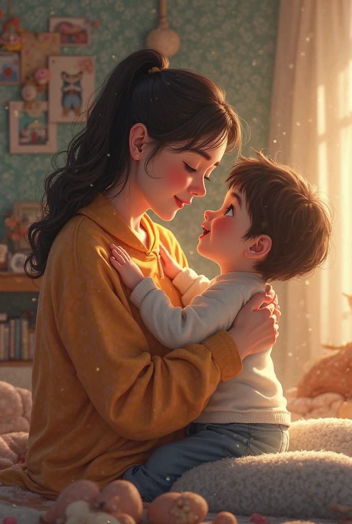 mom and son