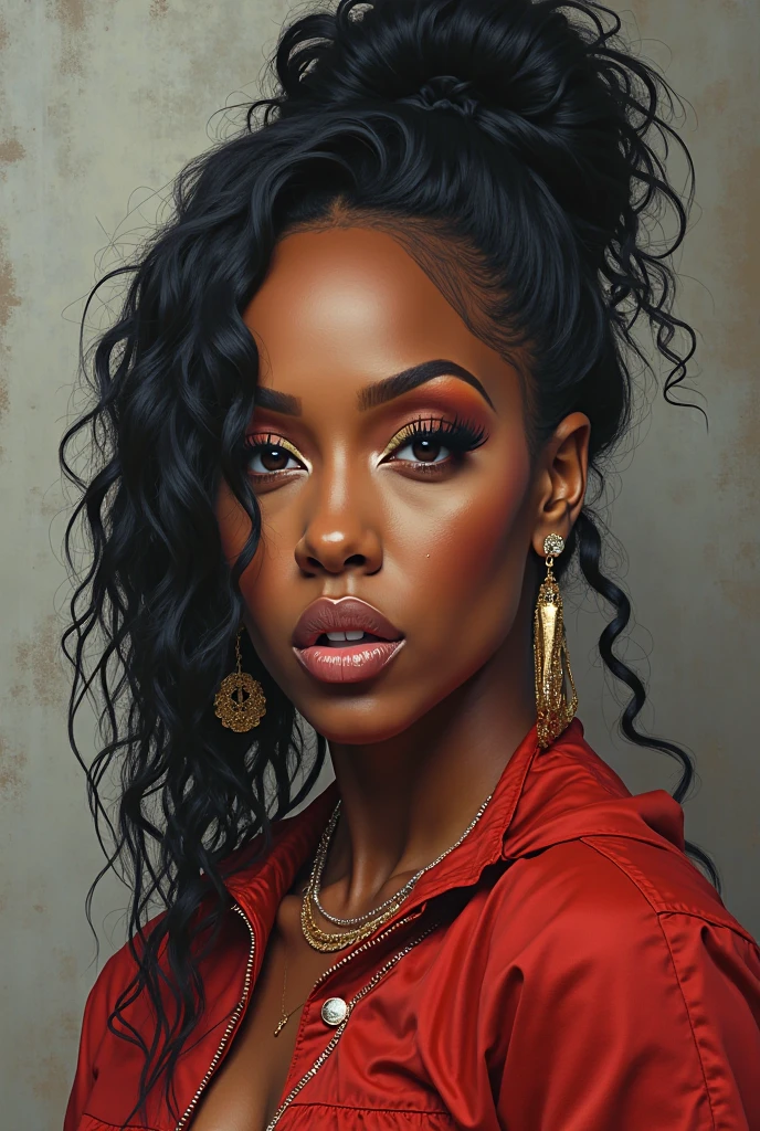there is a woman with long black hair posing for a picture, foto de uma mulher negra, jovem mulher negra, mulher jovem negra, black hair in braids, mulher negra, pele escura, pele escura, tez escura, pardo, pele negra escura, pele negra, tom de pele preto escuro, de pele escura, long black braids, pele castanha escura