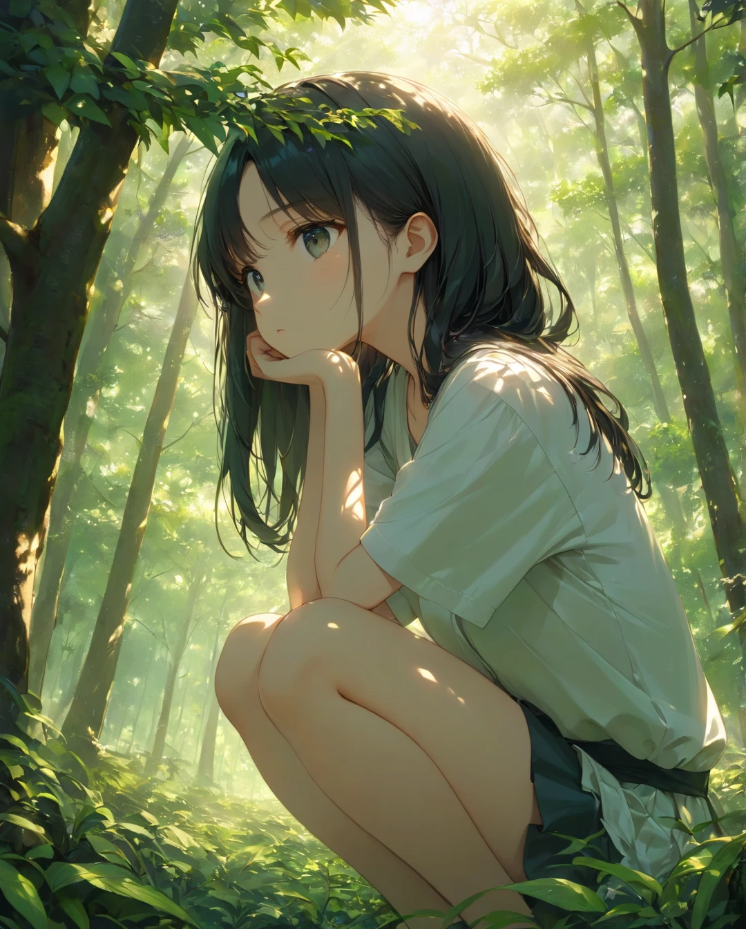 15 year old girls, in the forest , Smoking cannabis, wet their panties with desire , Sex