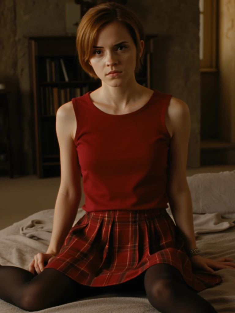 Emma Watson is beautiful and seductive in a red outfit