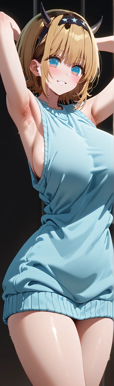 (masterpiece:1.2), Hyper Detail, Highest quality, (Complex_detailed:1.1), Beautiful details, Beautiful Hair, alone,One girl,alone,Roxy Migurdia, Witch Hat, Blue twin braids,Brown cape, shirt,((shirt half off shoulder)),shoulder,Upper Body,Hand holding a cape, sweating,Heavy breathing,vapor,blush,((Open Cape)),greasy shoulder,Half-closed eyes,((From below)),Look down,Reverse hair,Underarm,greasy Underarm, shoulder focus,