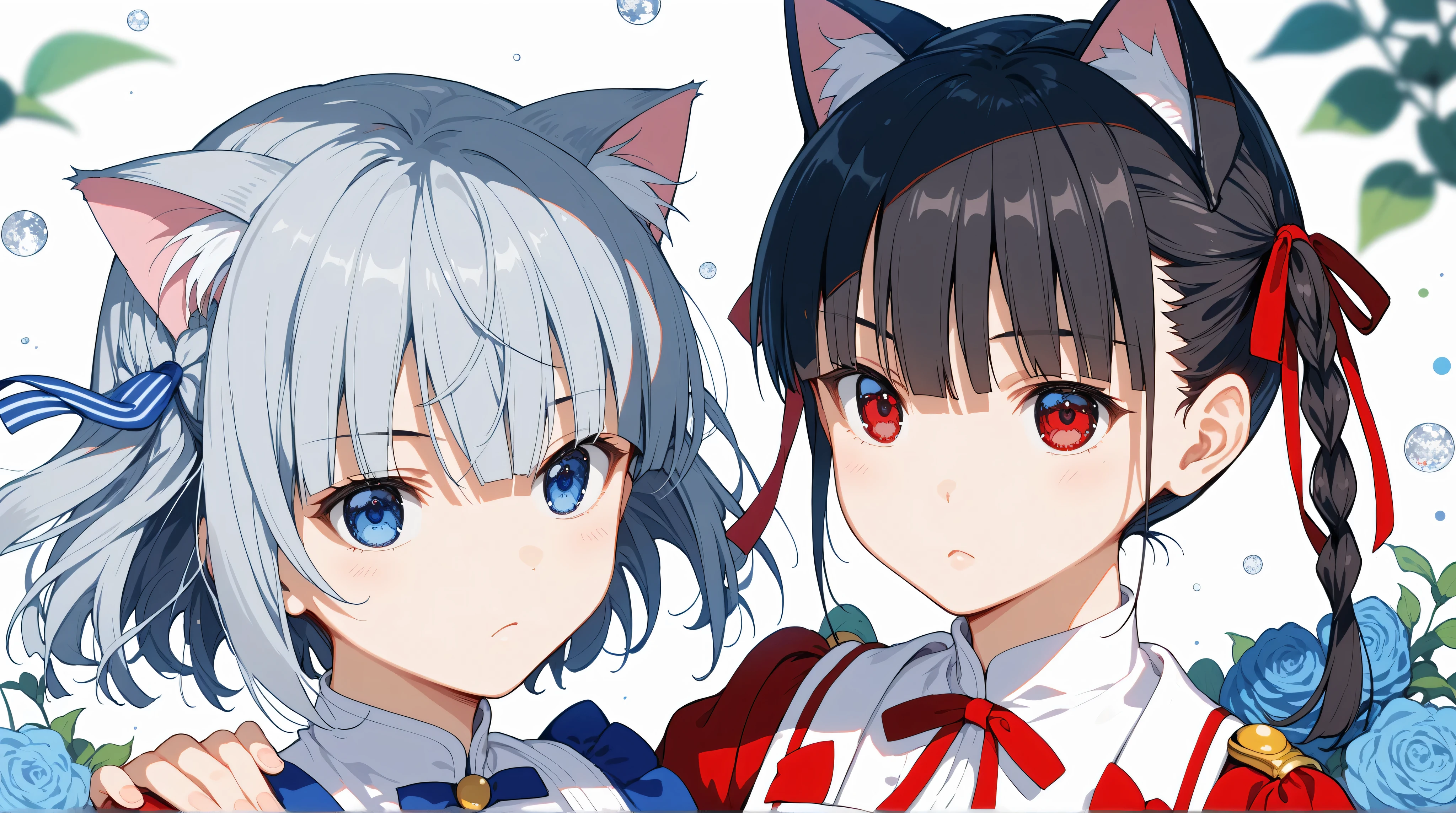 score_9, score_8_ Excellent, score_7_ Excellent, source_anime, high resolution image, masterpiece, top quality, Lots of kittens, Cat ears,
jyojipan,
Tsukasa ayatsuji , black hair, long hair, bangs, blunt bangs, black eyes,
Yuki,
beta, short hair, blue eyes, braid, grey hair,
tatenashi sarashiki, short hair, blue hair, red eyes,
Keiko Ayano , short hair, brown hair, red eyes, ribbon, hair between eyes, twintails, hair ribbon, red ribbon, short twintails,