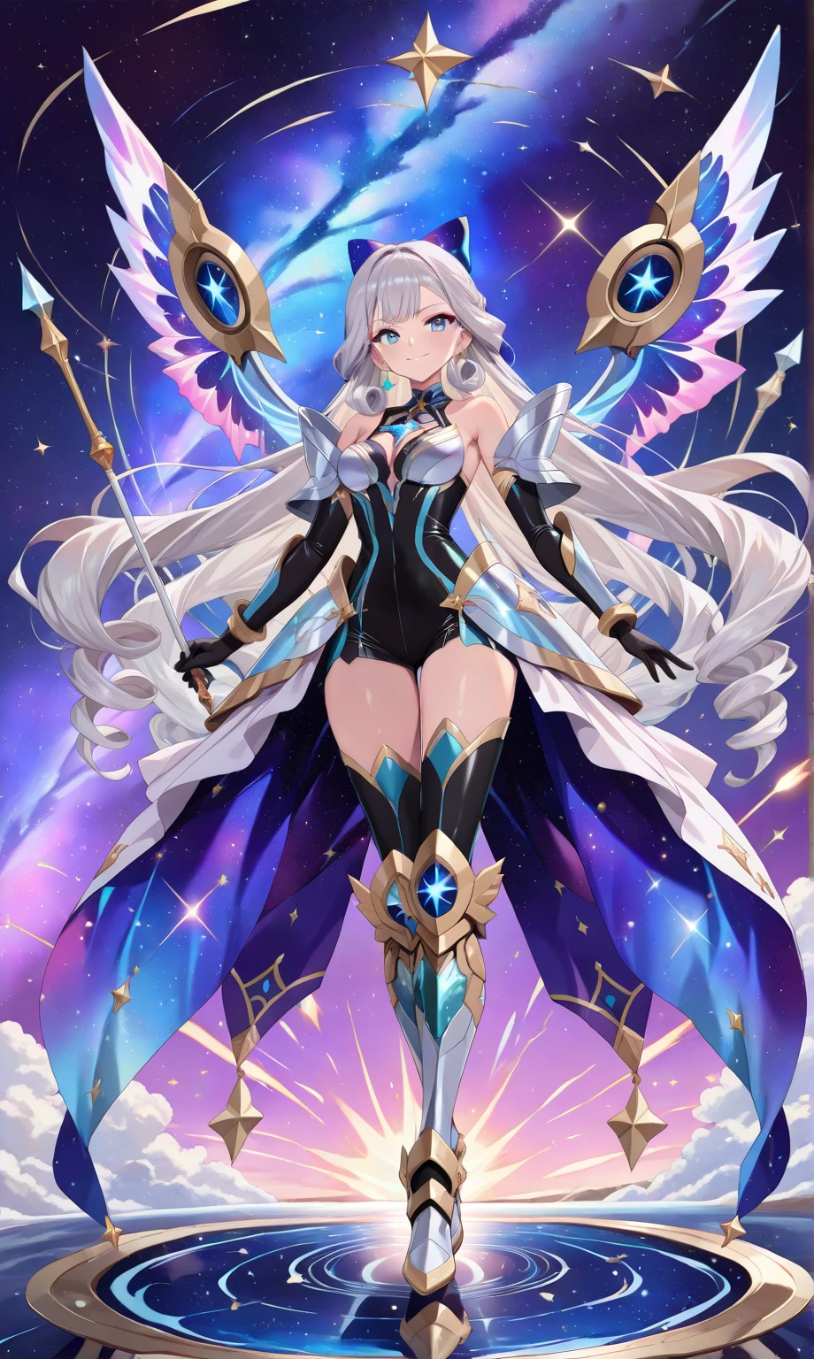 (best quality, masterpiece, colorful, dynamic angle, from below, highest detailed)upper body photo, full body photo, fashion photography of cute mechangel, glowing 4 wings, solo, glowing armor, glowing halo, building, glowing mechanical 4 wings (intricate details, hyperdetailed:1.15), detailed, light passing through hair, (official art, extreme detailed, highest detailed), HDR+