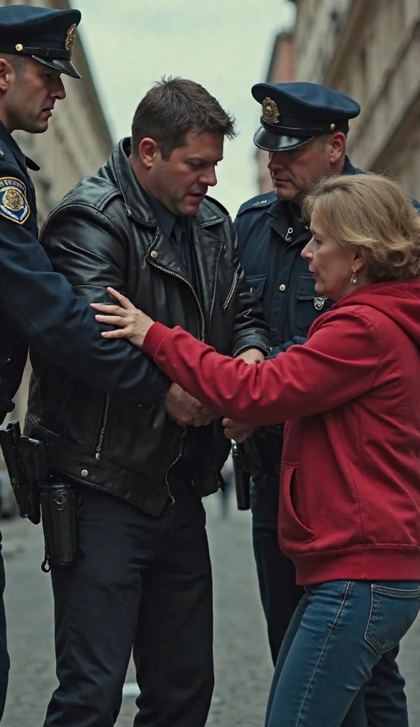 there is a desperately shouting woman holding a consciousless and wounded man in the air on a dirt road, a beautiful blond woman, a intensly madeup blond woman, a young and stylish young woman, internet meme, hrushevka on background, cursed images, crucifixion of conor mcgregor, cursed image, photo-shopped, background is a slum, donald ????? as a homeless man, photobashing, brutal fight, an ahoge stands up on her head, backyard wrestling, creepy!!!