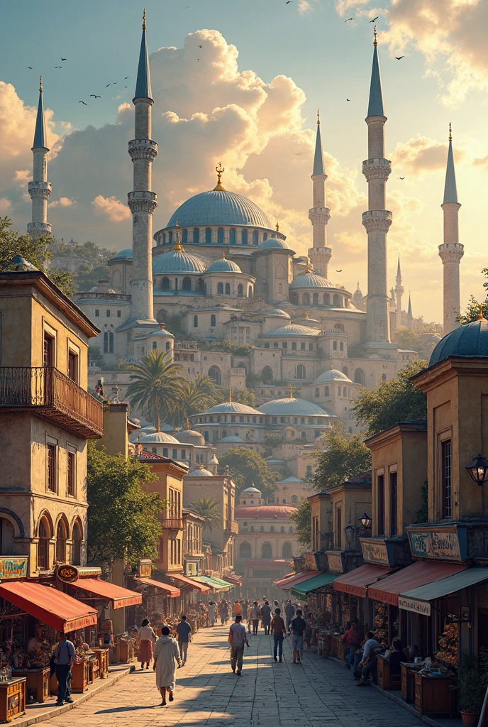Make an image that is suitable for background design for power point presentation of the topic about the ottoman empire just a simple